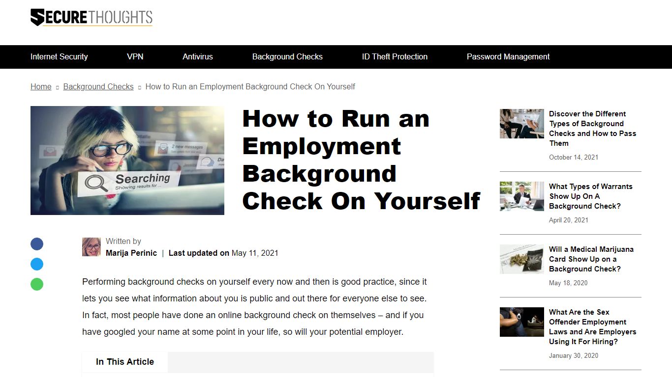 How to Run an Employment Background Check On Yourself - Secure Thoughts